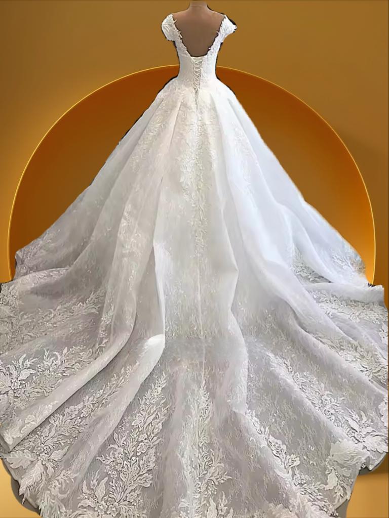 Beautiful bridal bell gown wedding dress