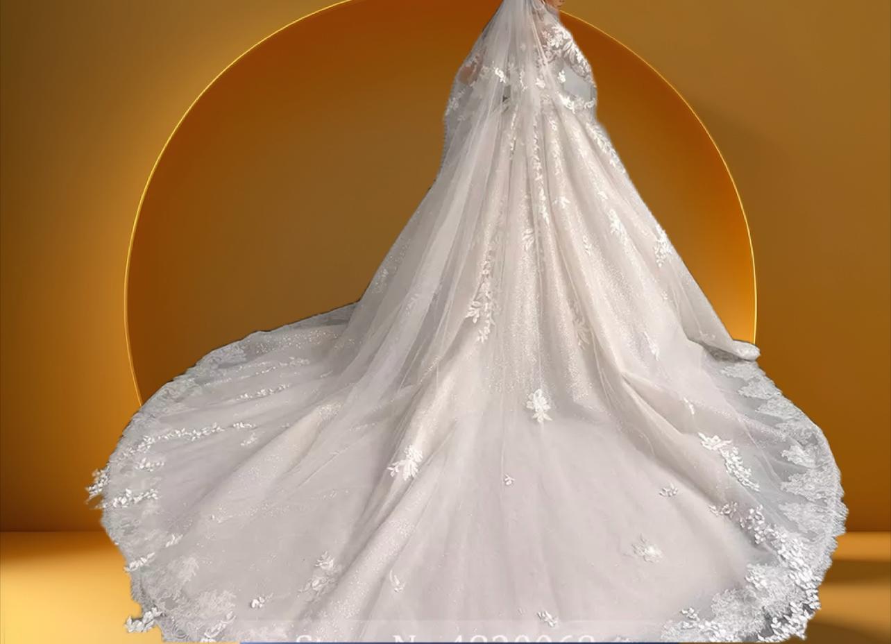 Sweetheart neckline bell gown bridal dress