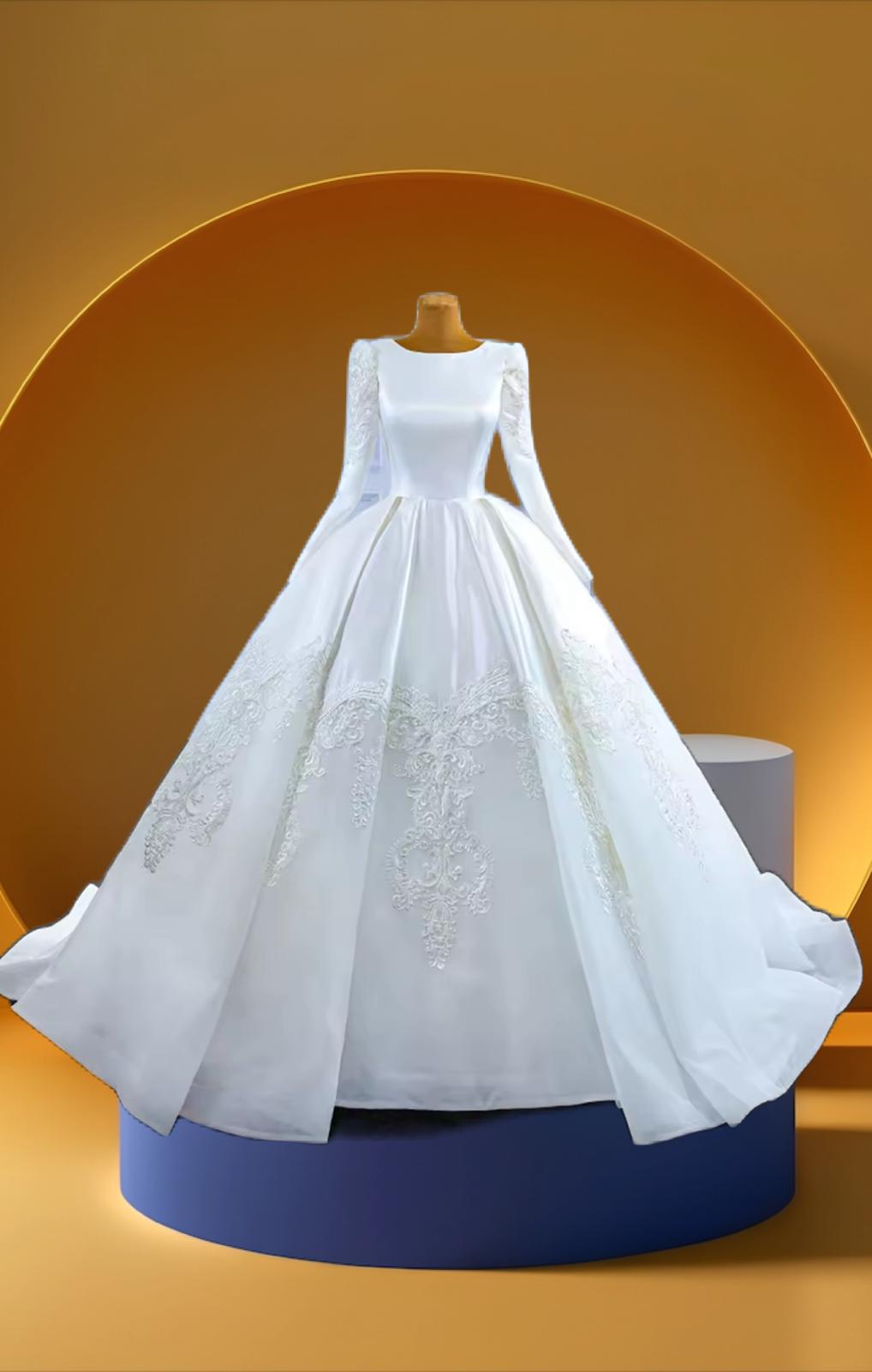 Beautiful bridal wedding gown