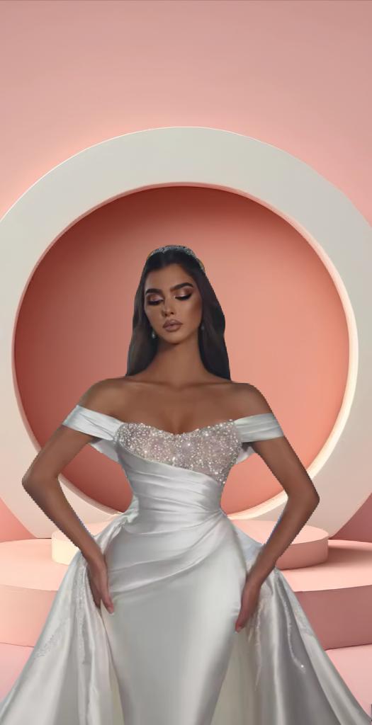 Elegant long sleeve mermaid bridal dress