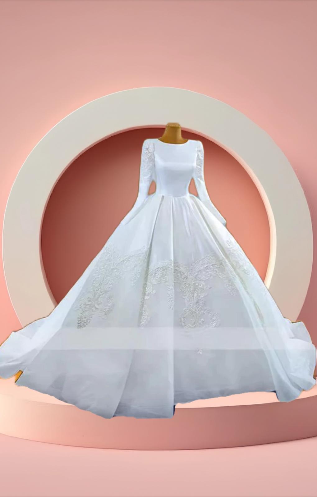 Beautiful bridal wedding gown