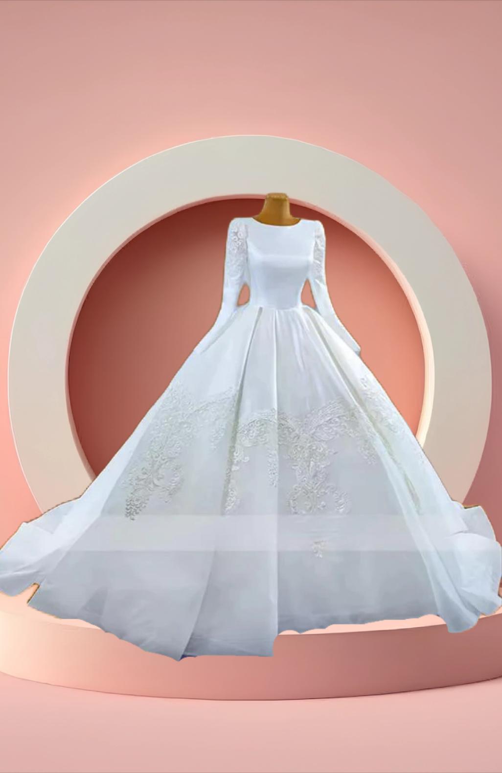 Beautiful bridal wedding gown