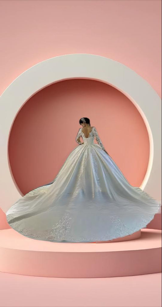 Beautiful long sleeve bridal gown