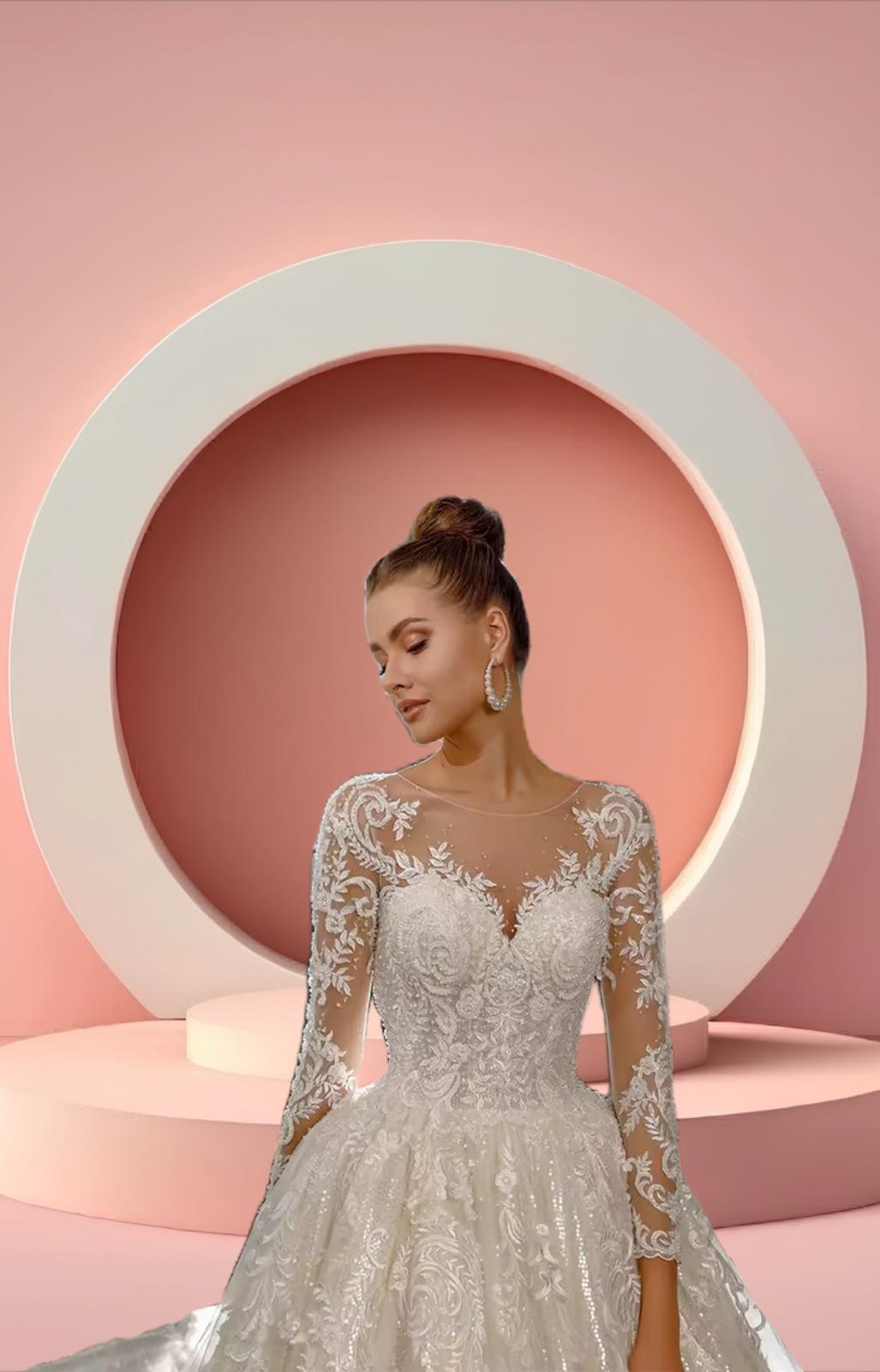 Sweetheart neckline bell gown bridal dress