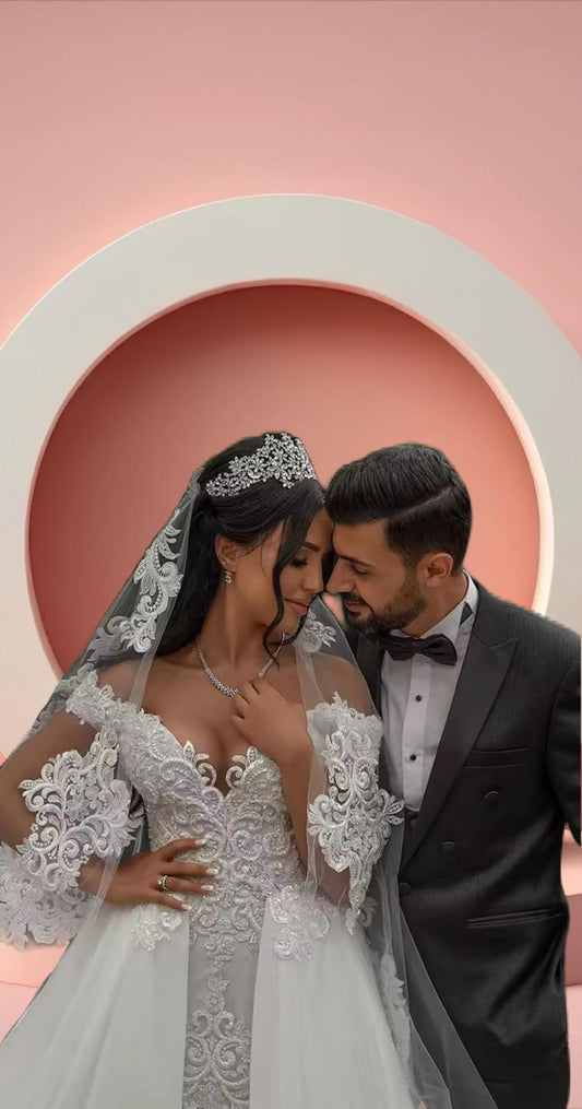 beautiful bell gown bridal wedding dress