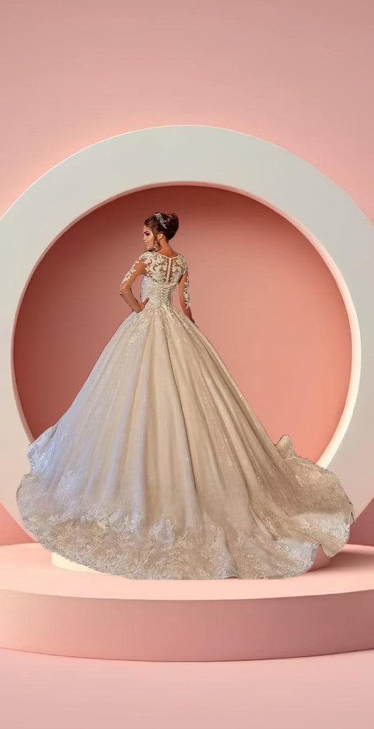 Elegant bell gown bridal gown