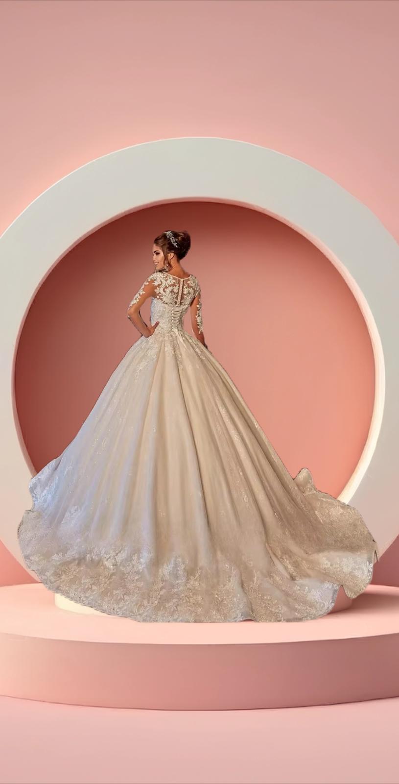 Elegant bell gown bridal gown