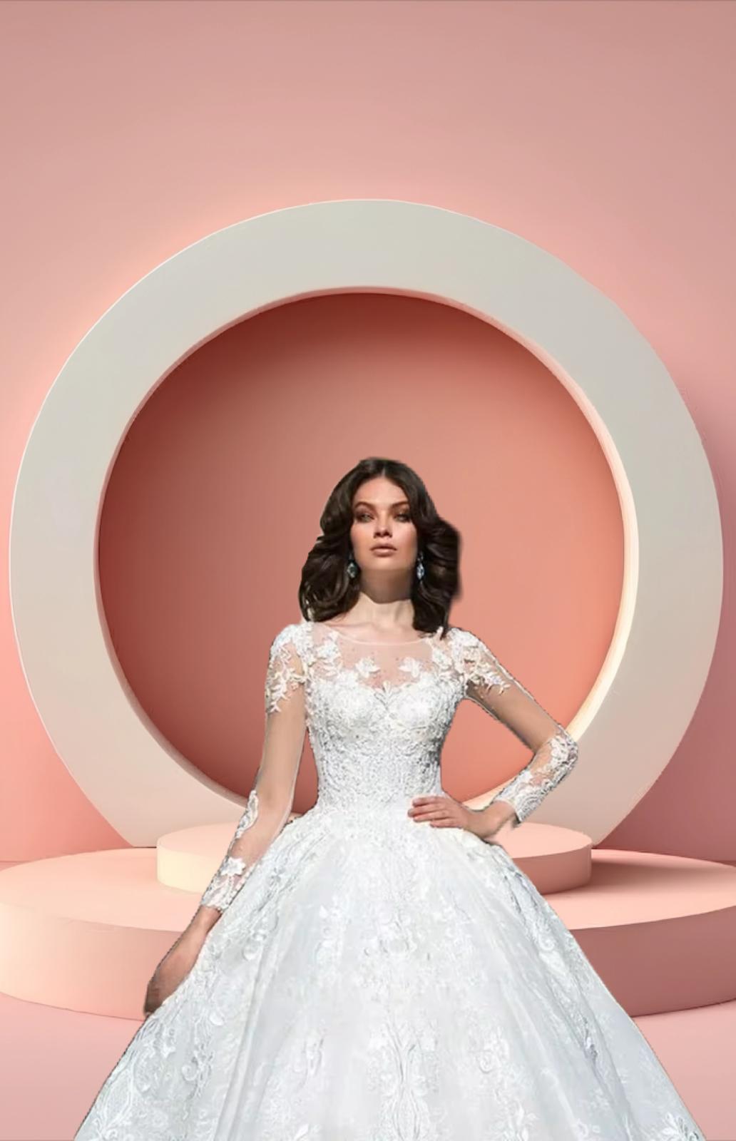 Sweetheart neckline bell gown bridal dress