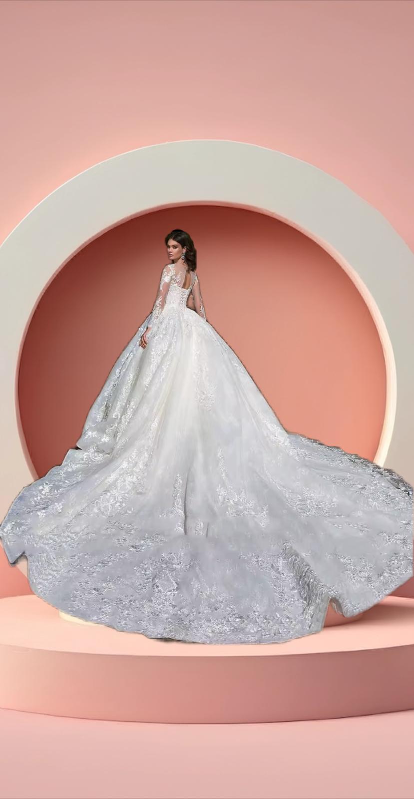 Sweetheart neckline bell gown bridal dress