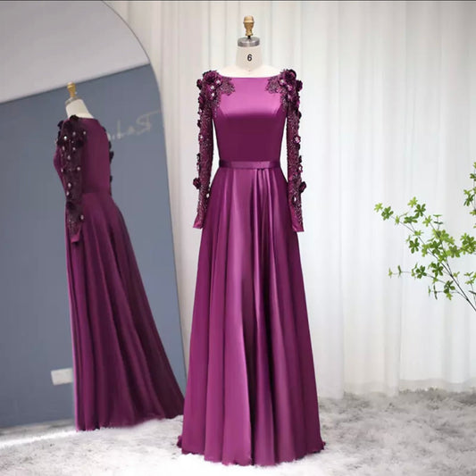 Luxury Evening Dress with Detachable Overskirt by Mura Boutique