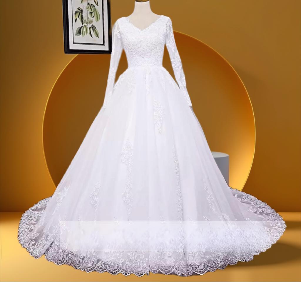 Elegant bridal gown
