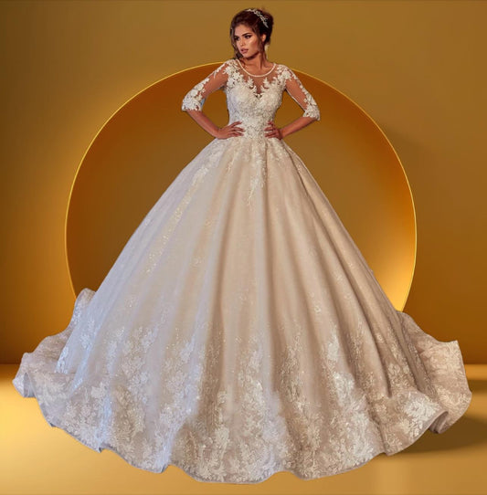Elegant bell gown bridal gown