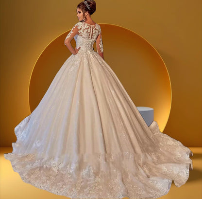 Elegant bell gown bridal gown