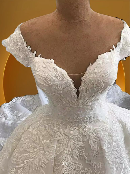 Beautiful bridal bell gown wedding dress