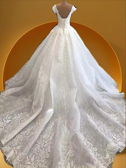 Beautiful bridal bell gown wedding dress