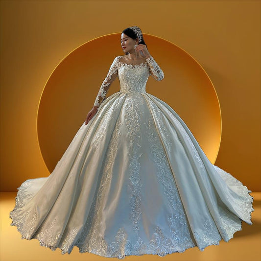 Beautiful long sleeve bridal gown