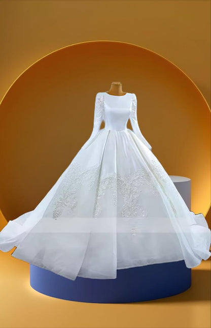 Beautiful bridal wedding gown