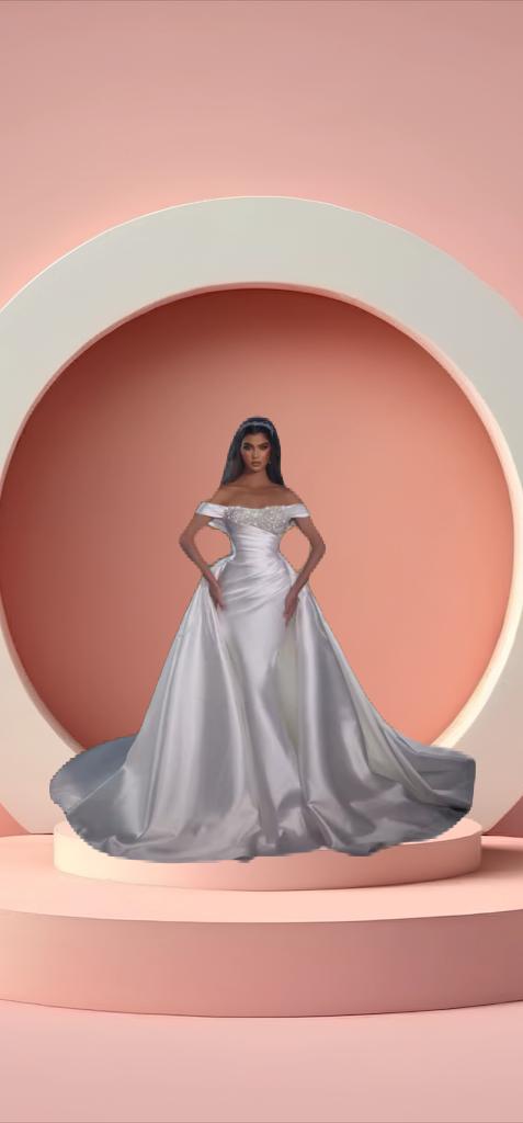 Elegant long sleeve mermaid bridal dress