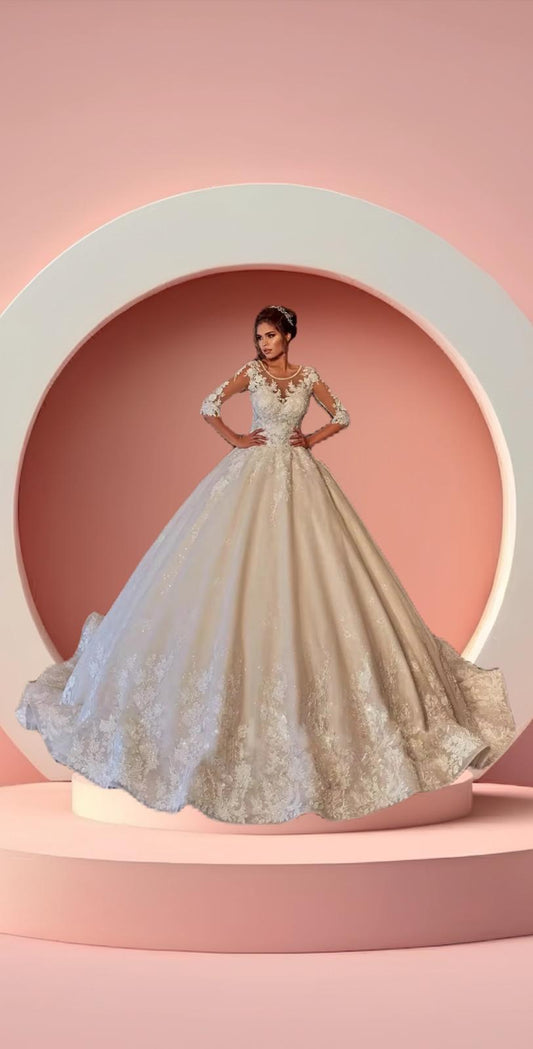 Elegant bell gown bridal gown