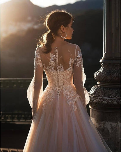 Elegant A - Line Wedding Dress - Mura Boutique