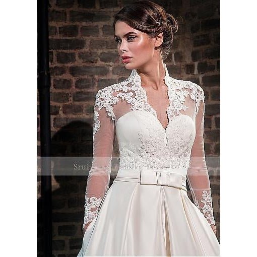 Elegant Sweetheart Satin Wedding Dress - Mura Boutique