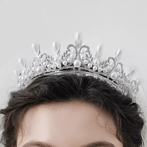Faux Pearl Wedding Crown - Mura Boutique