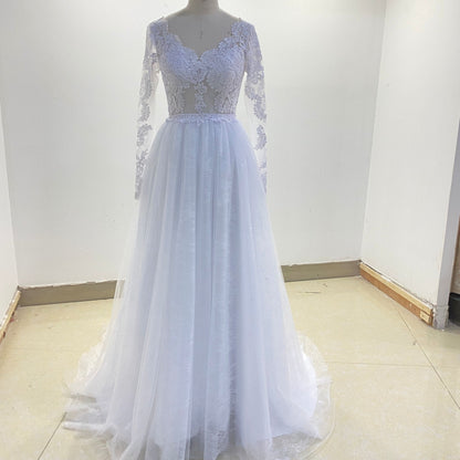Long Sleeve Wedding Dress With Corset - Mura Boutique