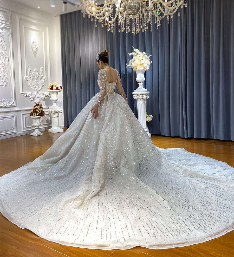 Luxury beaded bridal wedding dress - Mura Boutique