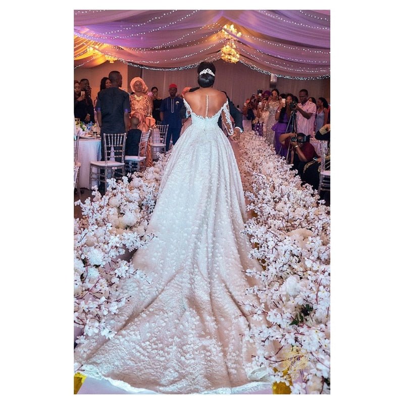 Luxury Long Sleeve Wedding Dress - Mura Boutique