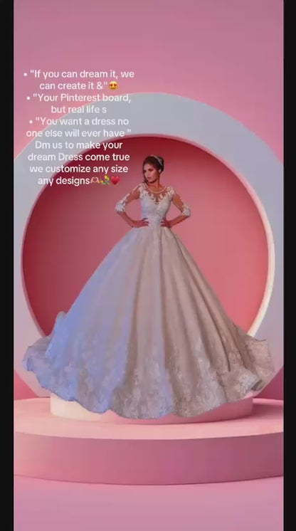 Elegant bell gown bridal gown