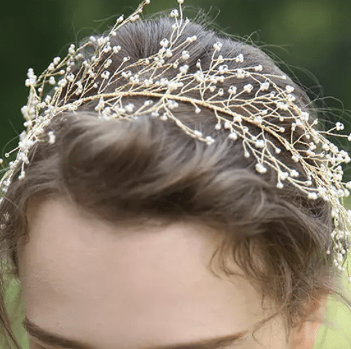 Seed Vine Detail Wedding Crown - Mura Boutique