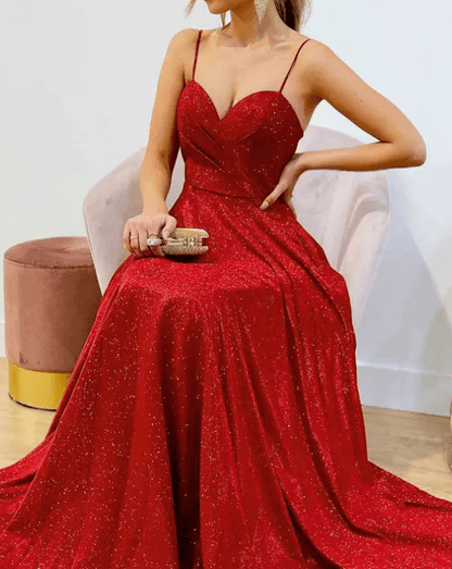 Sweetheart Glitter Evening Gown - Mura Boutique