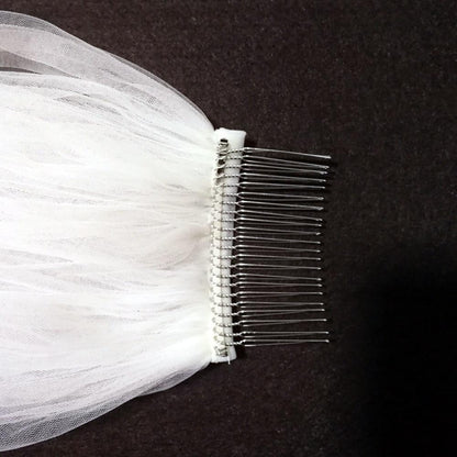 Tulle Applique Cathedral Wedding Bride Veil - Mura Boutique